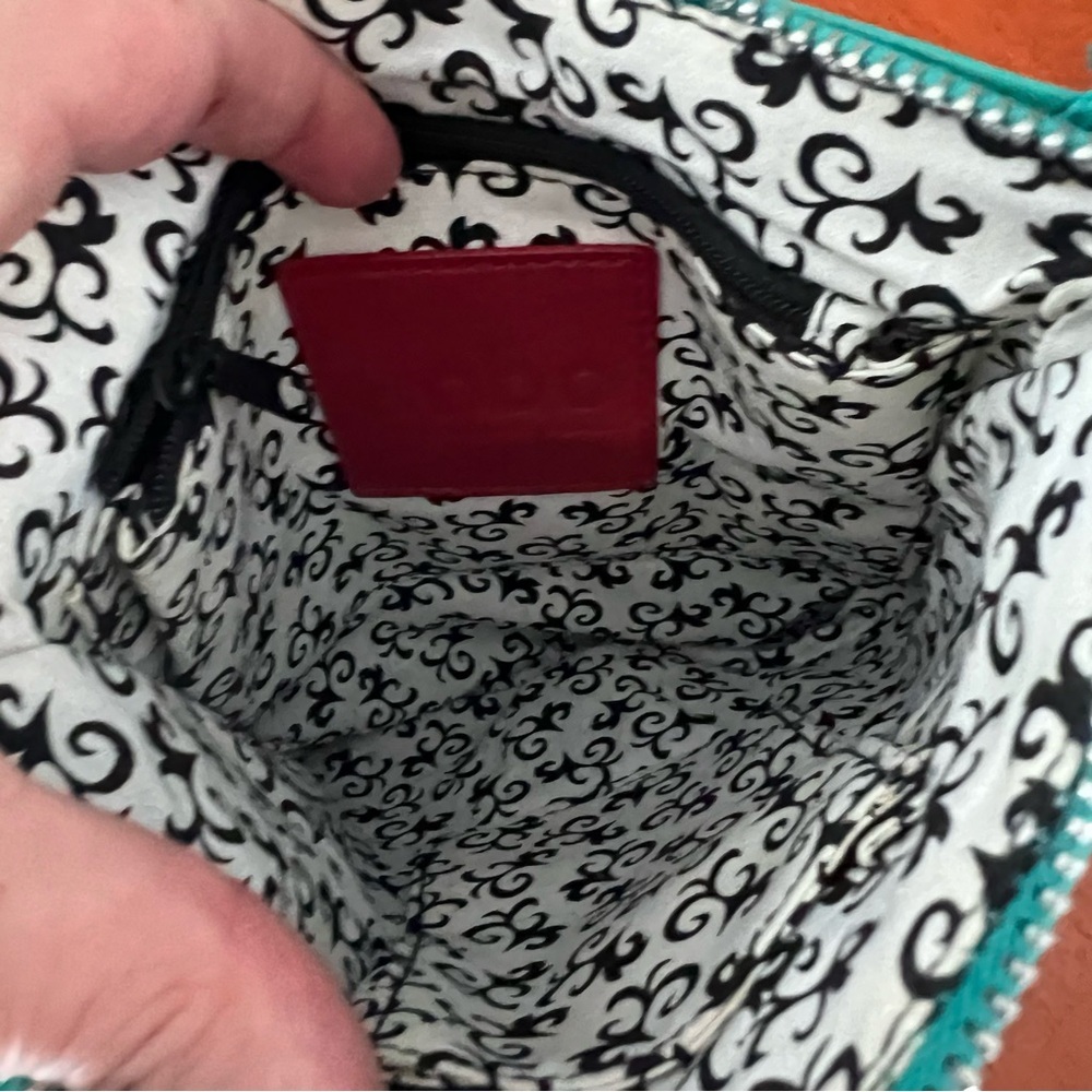 Turquoise Leather Crossbody Bag - Picture 7 of 11